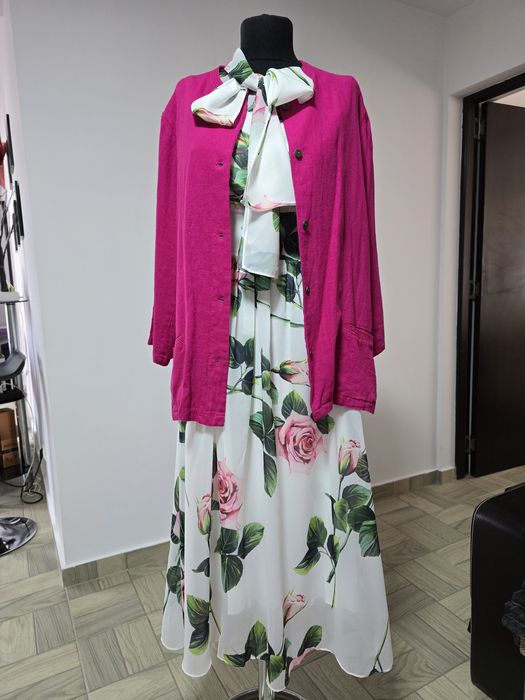 Sacou fucsia, compoziție in si bumbac, mas. XL