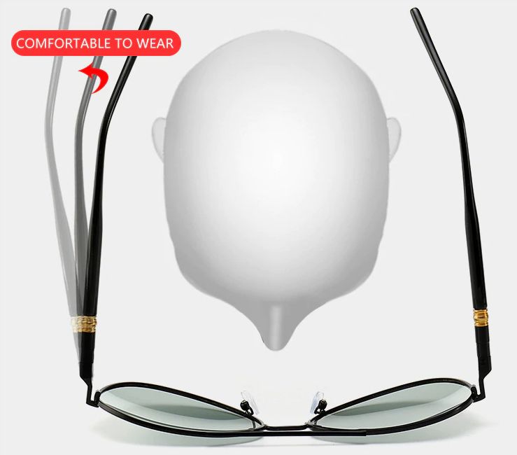 Класически модел слънчеви очила стил Aviator, поляризация