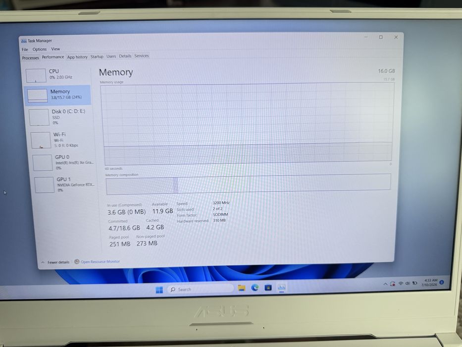 Laptop Gaming ASUS TUF Dash F15 Gaming  i7-11370H , RTX 3050 Ti