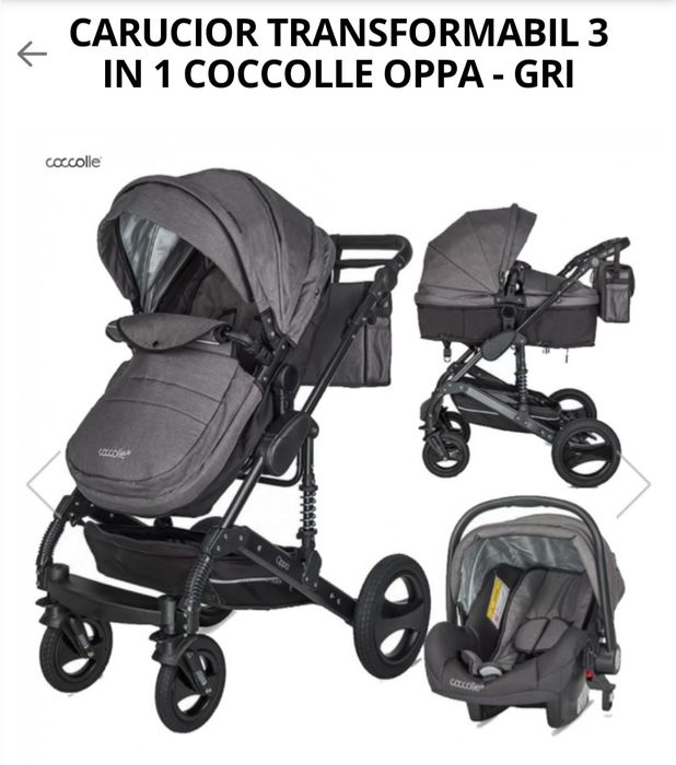 Cărucior coccolle 3 în 1