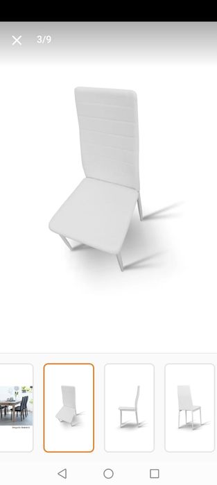 Set 4 scaune imitație piele culoarea alb noi in cutie