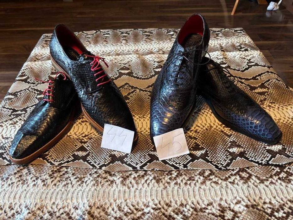 Pantofi barbati din piele de piton