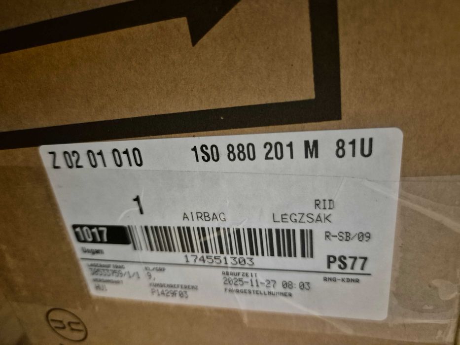 Airbag volan Volkswagen UP An 2011-2019 cod 1S0880201B