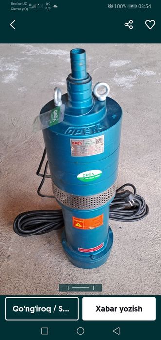 Suv uchun nasos 4 krichatjaliy