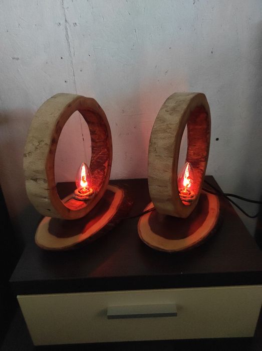 Нощни лампи . Лампи от дърво. Настолни лампи