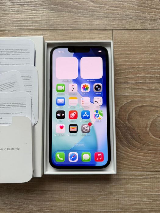 Iphone 16 e, NOU, 128 gb, bat.100% - negru