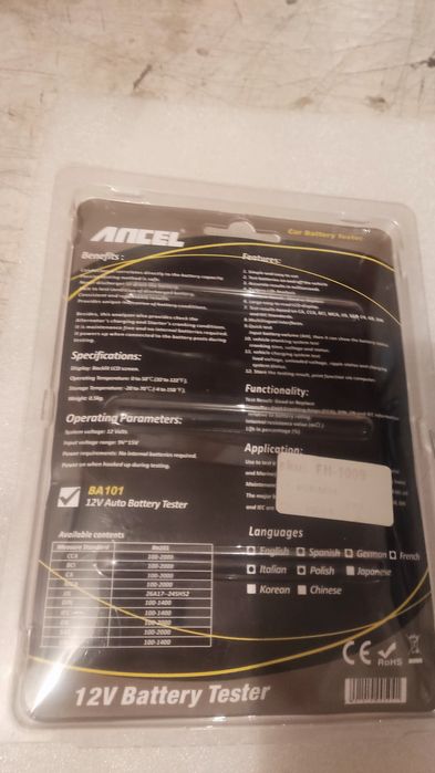 Tester baterii acumulatori