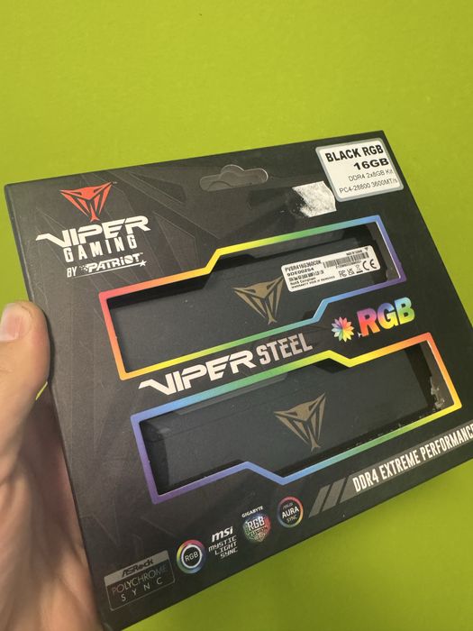 Memorie ram pc calculator Viper 16Gb Ddr4 2x8gb 3600mhz RGB Gaming