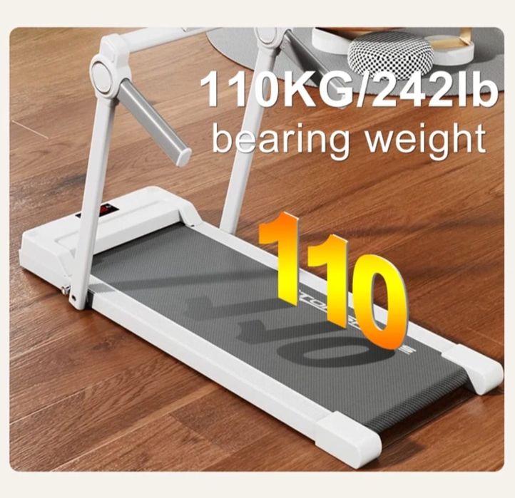 Домашна сгъваема бягаща пътека със стойка за таблет