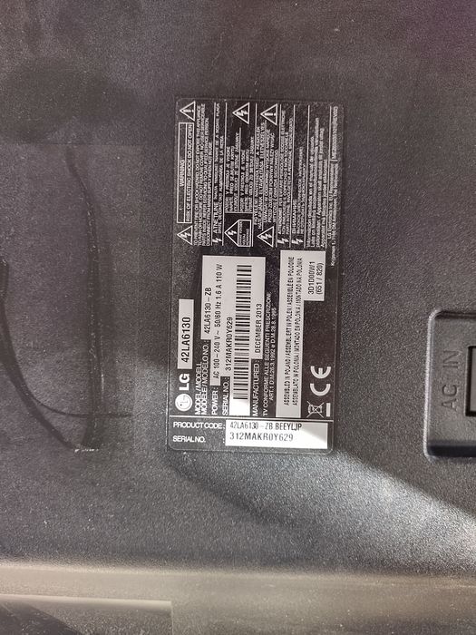 TV Lg 42LA6130 Defect