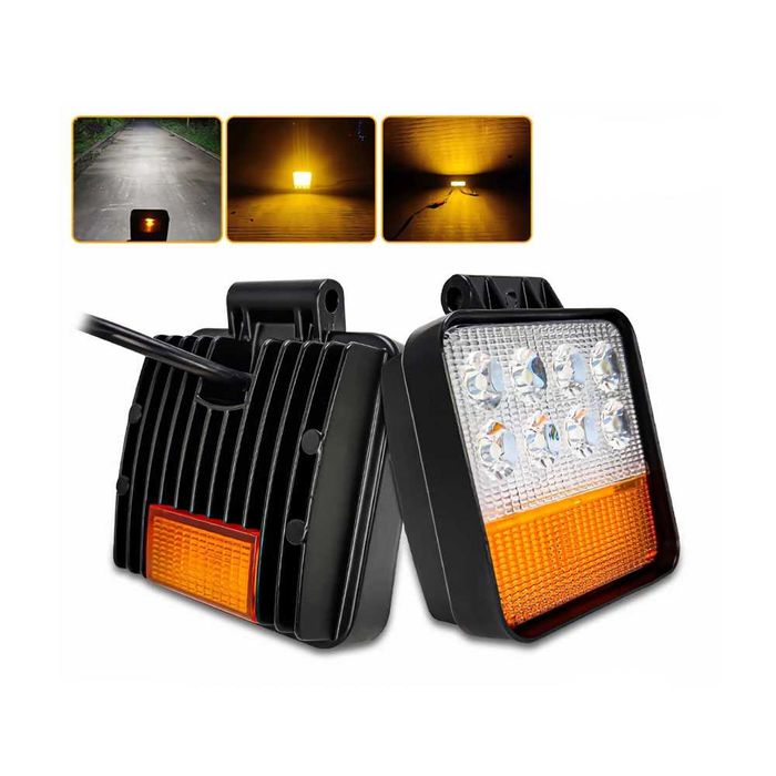 LED Работна Лампа Халоген T455 Жълта Светлина Комбинирана 10-60V IP67