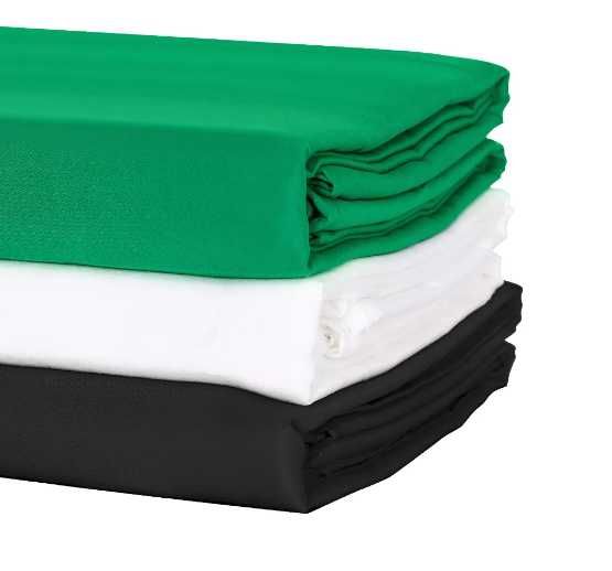 Фон за фотография / видео - зелен , бял , черен , сив цвят 2х3 м.