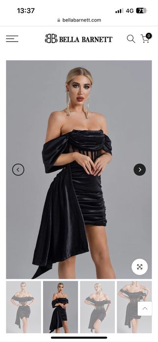 Rochie dama neagra din catifea
