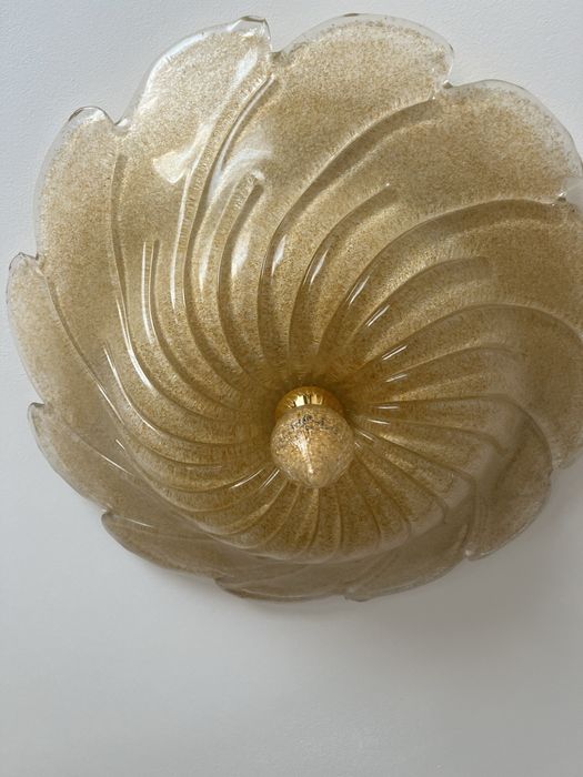 Плафониера от муранско стъкло с 2 нощни лампи