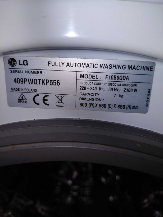 Vânzare mașină automată de spălat rufe marca LG cu încărcare frontală!