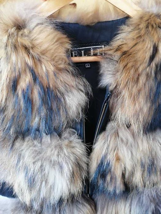 Елек от естествен косъм лисица