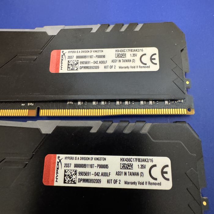 Kit 16GB RAM DDR4 3600MHz HyperX Fury RGB Dual Channel (2x8GB) CL16