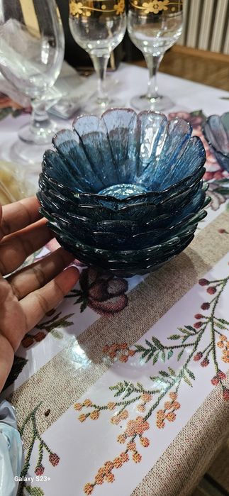 Стеклянные тарелочки 80шт