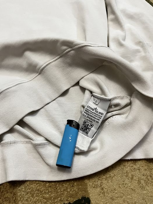 Stone island white sweatshirt