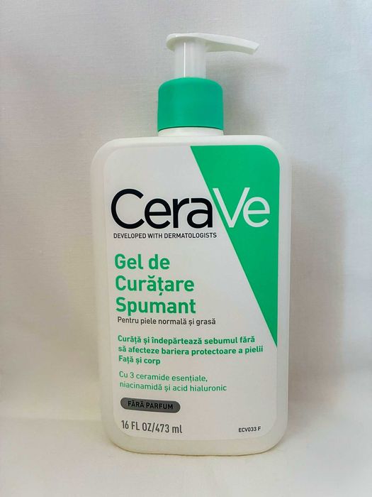 CeraVe, Gel de curatare spumant piele normala-grasa, 473ml