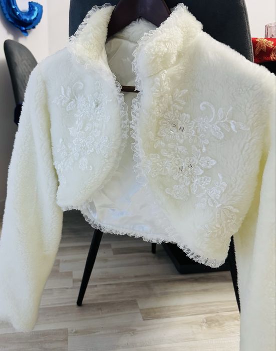 Bolero alb de mireasa