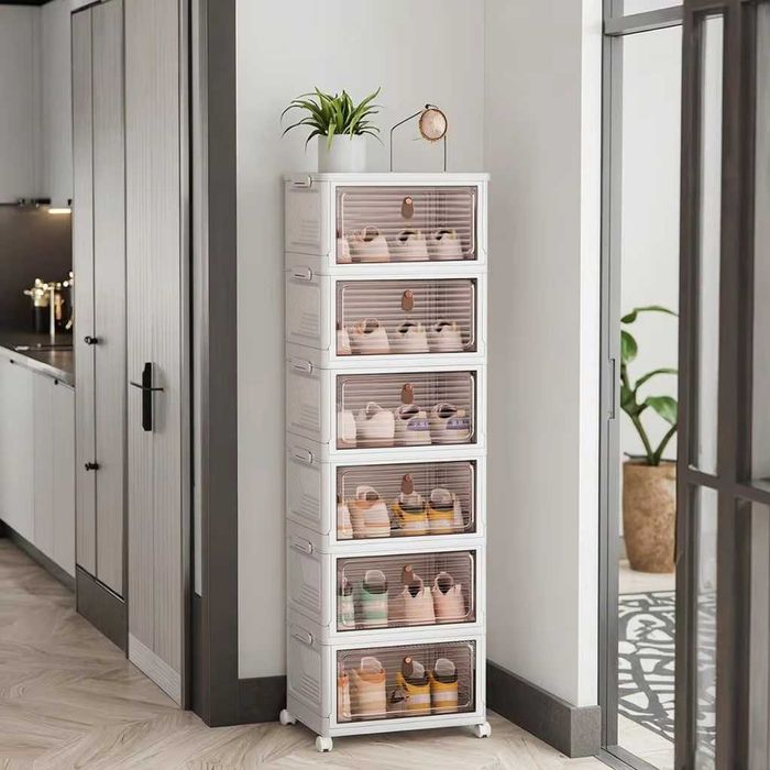 Обувница Складной пластиковый органайзер для обуви мебель для гостиной