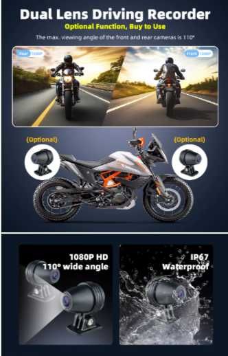7-дюймовый мото регистратор с CarPlay