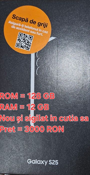 Samsung S25 nou in cutie