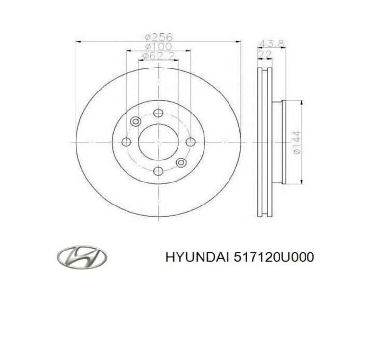 Диски тормозной  HYUNDAI/KIA