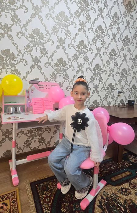 Детский стол и стул, набор регулируемой высоты