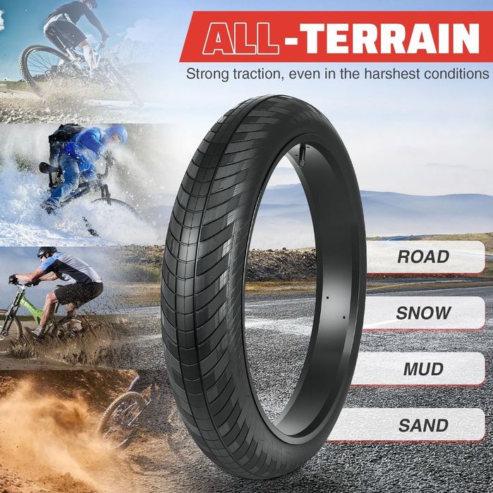 Set doua anvelope cu doua camere pt Fat Bike normal / electric 26 X3.0