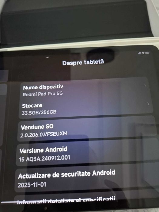 tableta Redmi Pad Pro 5g 12.1 inchi nefolosita 12GB RAM 250Gb memorie
