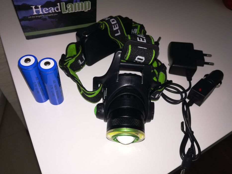 Lanterna Frontala 2 Led T6+Cob+Zoom+Lupa OFERTA!