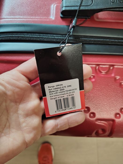 Куфари Pierre Cardin ORION – 3 броя (S/M/L), ABS, червени