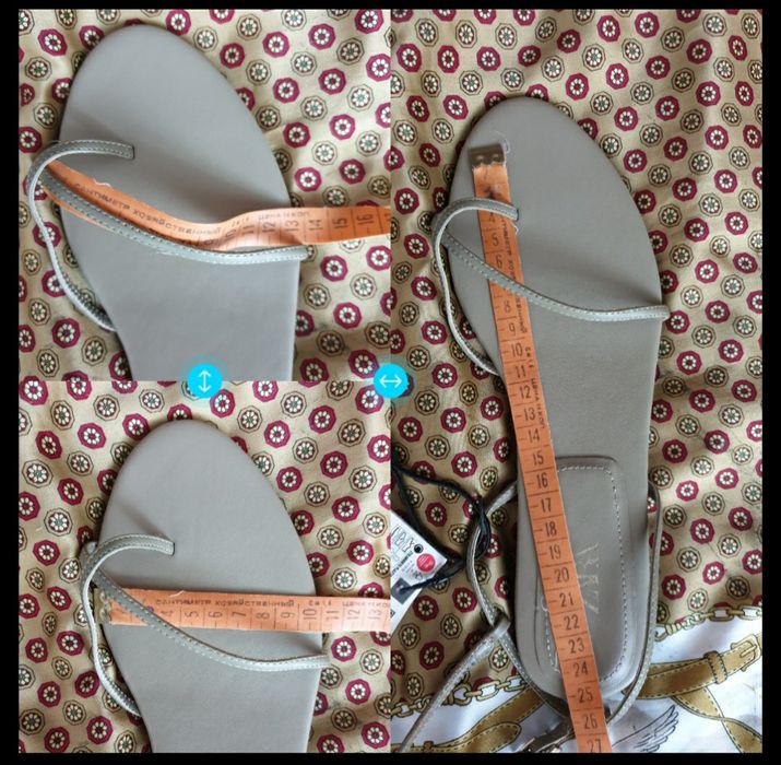Sandale piele naturala olive kaki verzi Zara Massimo Dutti
