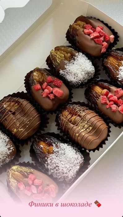 Финики в шоколаде. Боксы на ифтар бомбаньерки