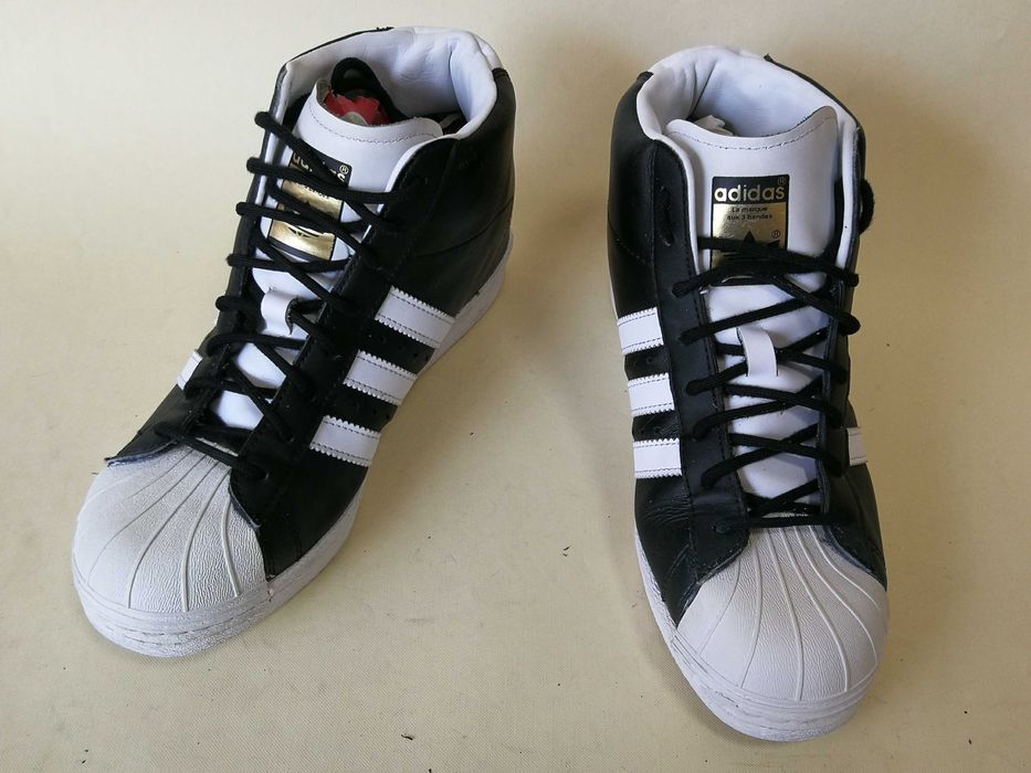 Adidasi 39 40 ADIDAS 3 Bandes tenisi piele toc ascuns -Vintage Ca NOI