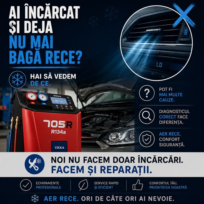 Încărcare / Reparare climă auto - R134a / R1234yf