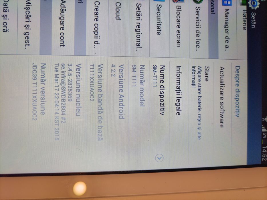 Vând o tableta Samsung inpecabila