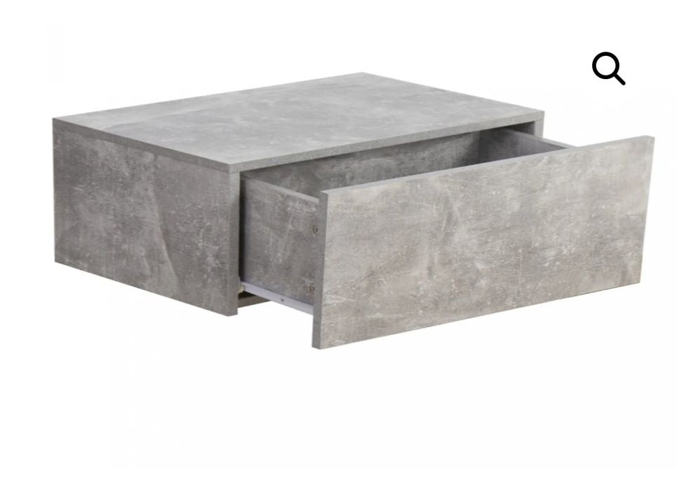 Нощно шкафче висящ дизайн с чекмедже ширина 50 см  цвят светъл дъб