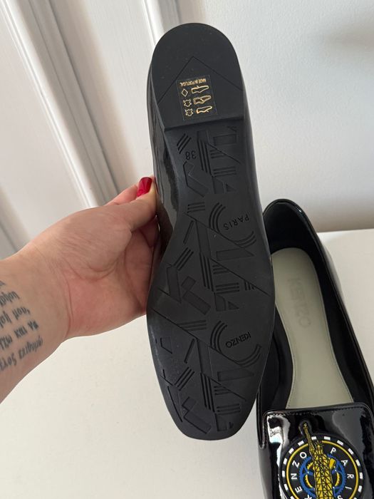 Лоферы Kenzo из лаковой кожи