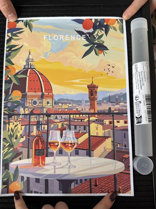 Постери с печат на текстилна хартия 20х30см - 5бр.