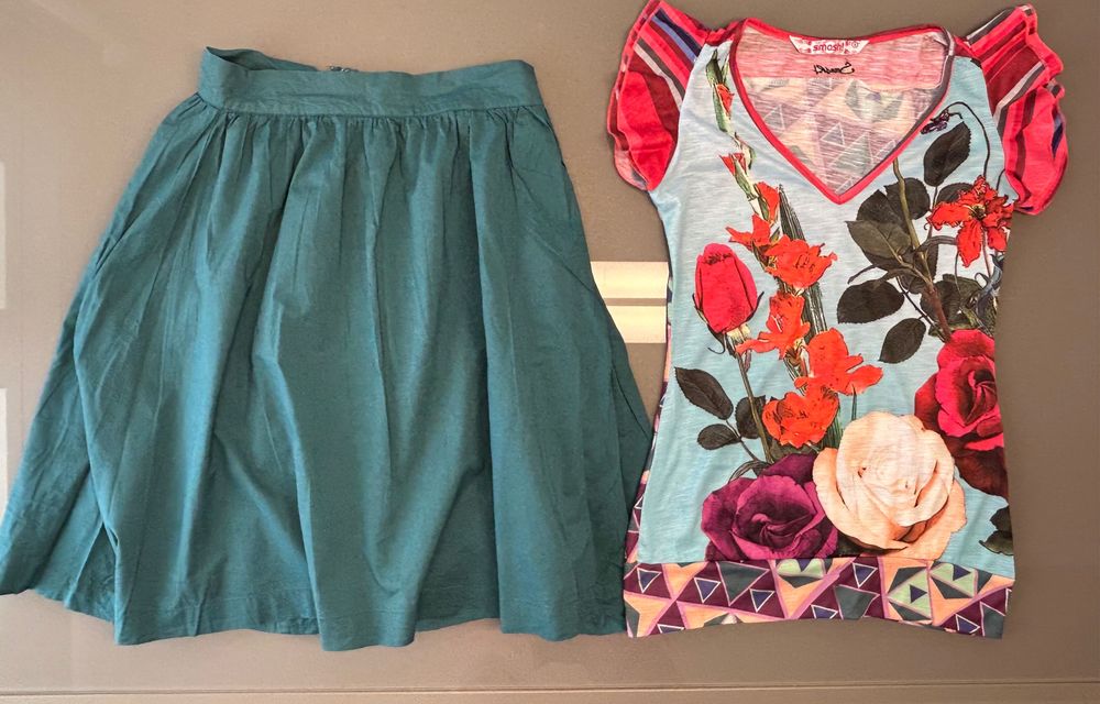 Поли с подарък блузка - Tommy Hilfiger, Diesel, Benetton и др., р-р S