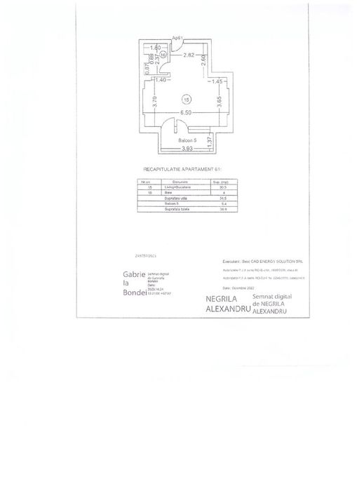 Garsoniera Calea Bucuresti-President,40 mp,bloc 2022.