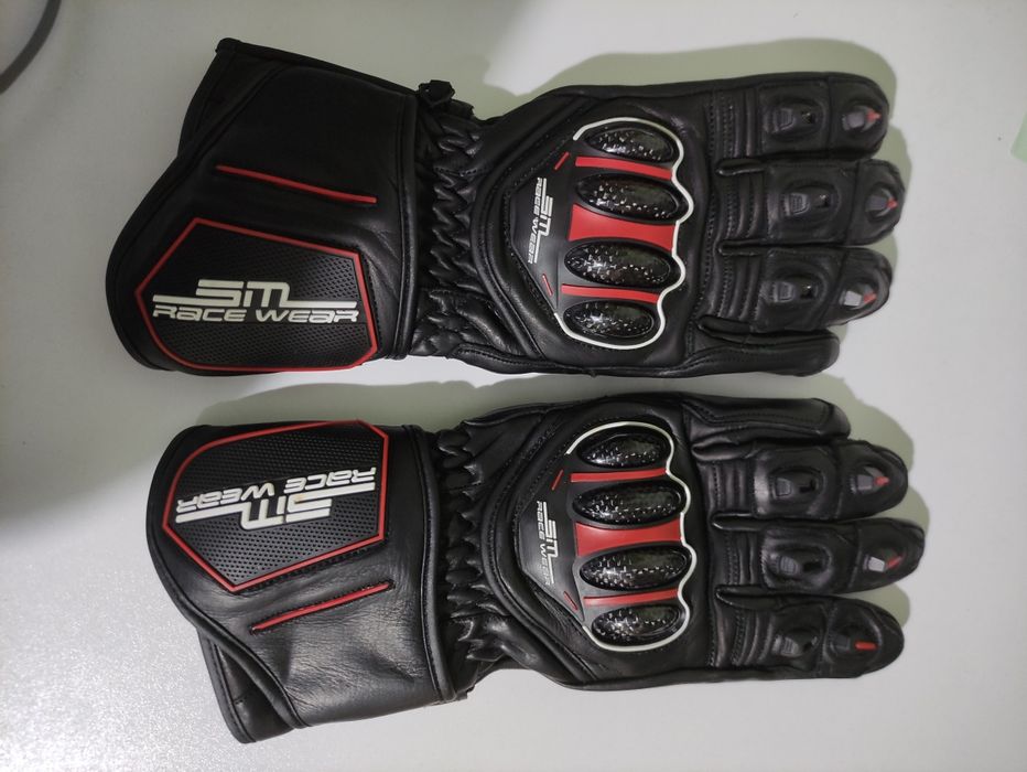 Manusi moto din piele naturala SM Blade Long marimi S, M, L, XL si 2XL