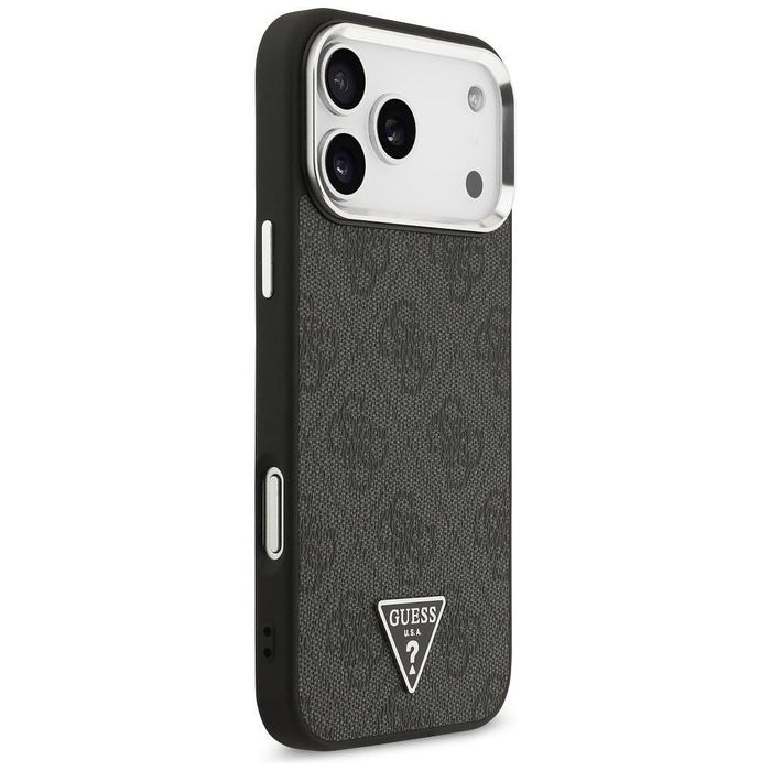 Case guess 4g triangle logo magsafe for iphone 17 pro max black silver
