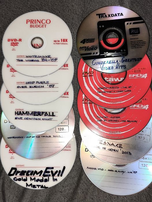 DVD-R дискове с metal концерти и клипове !