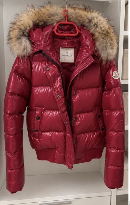 Geaca puffer M cu guler blana vulpe