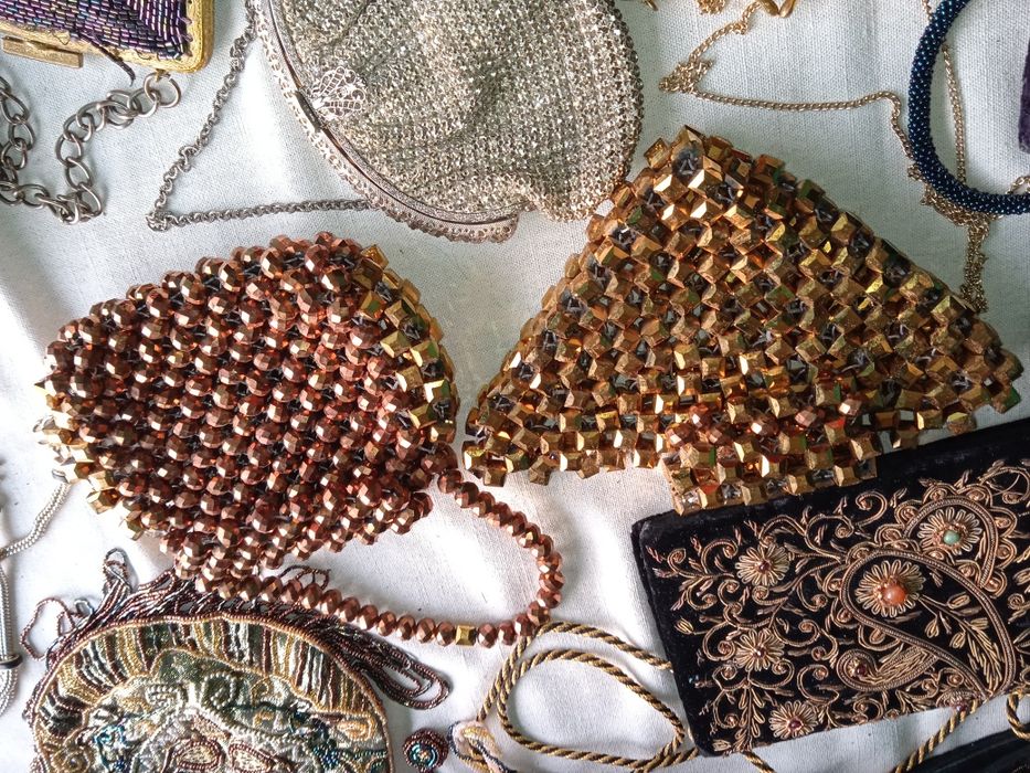 Театральные вечерние сумки из хрустального бисера