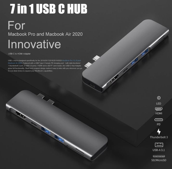 Usb Hub 7 в 1 для макбук